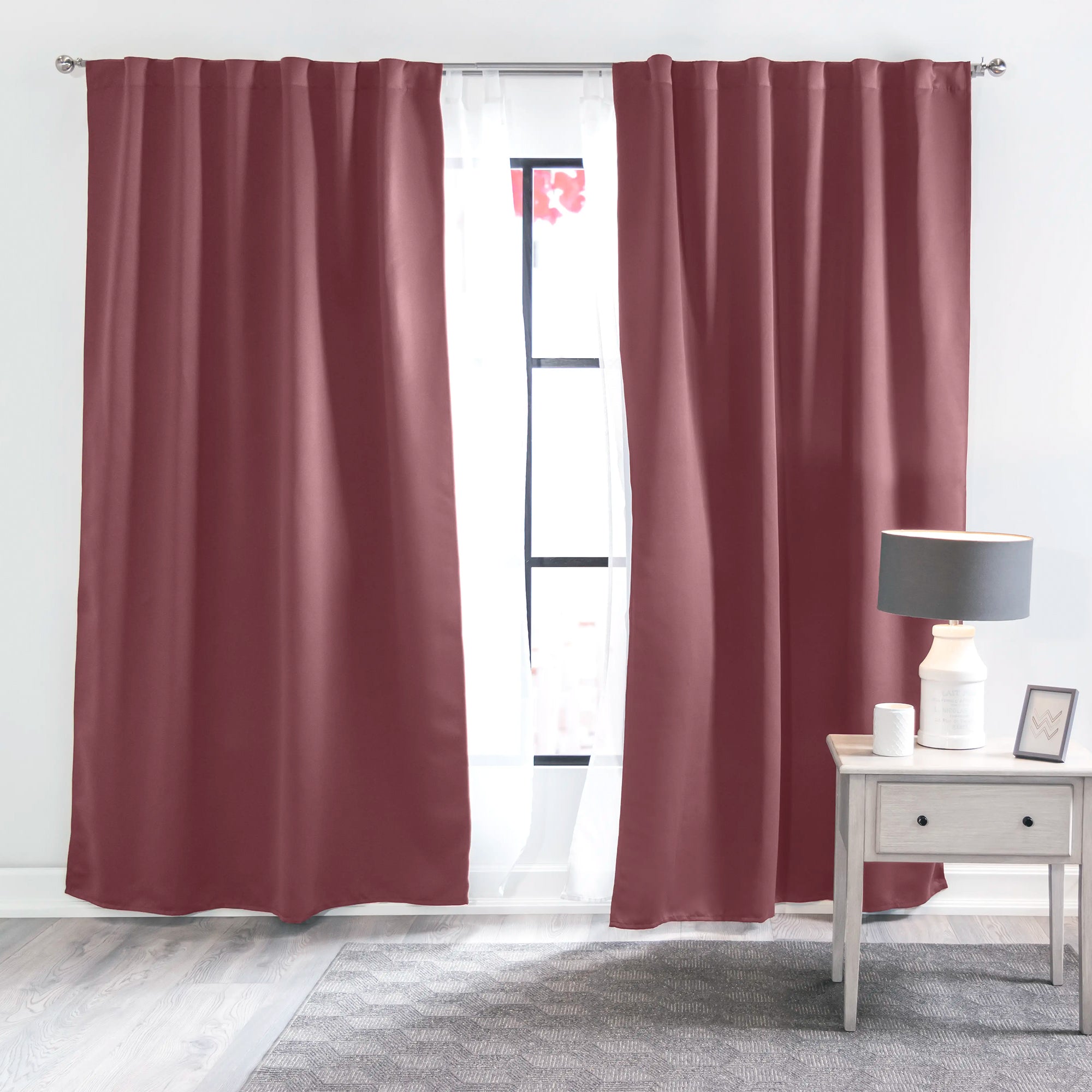 Cortinas Blackout Catania Blush LARGA