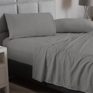 Sábanas Viasoft Washed Gris KS