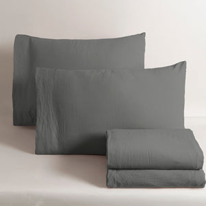 Sábanas Viasoft Washed Gris KS