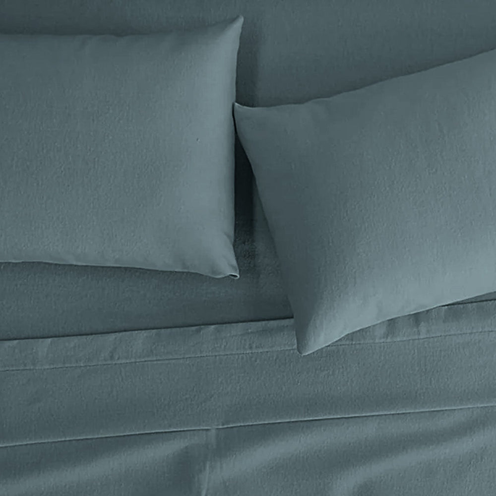 SÁBANAS FRANELA CELESTE MAT