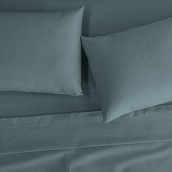 SÁBANAS FRANELA CELESTE MAT