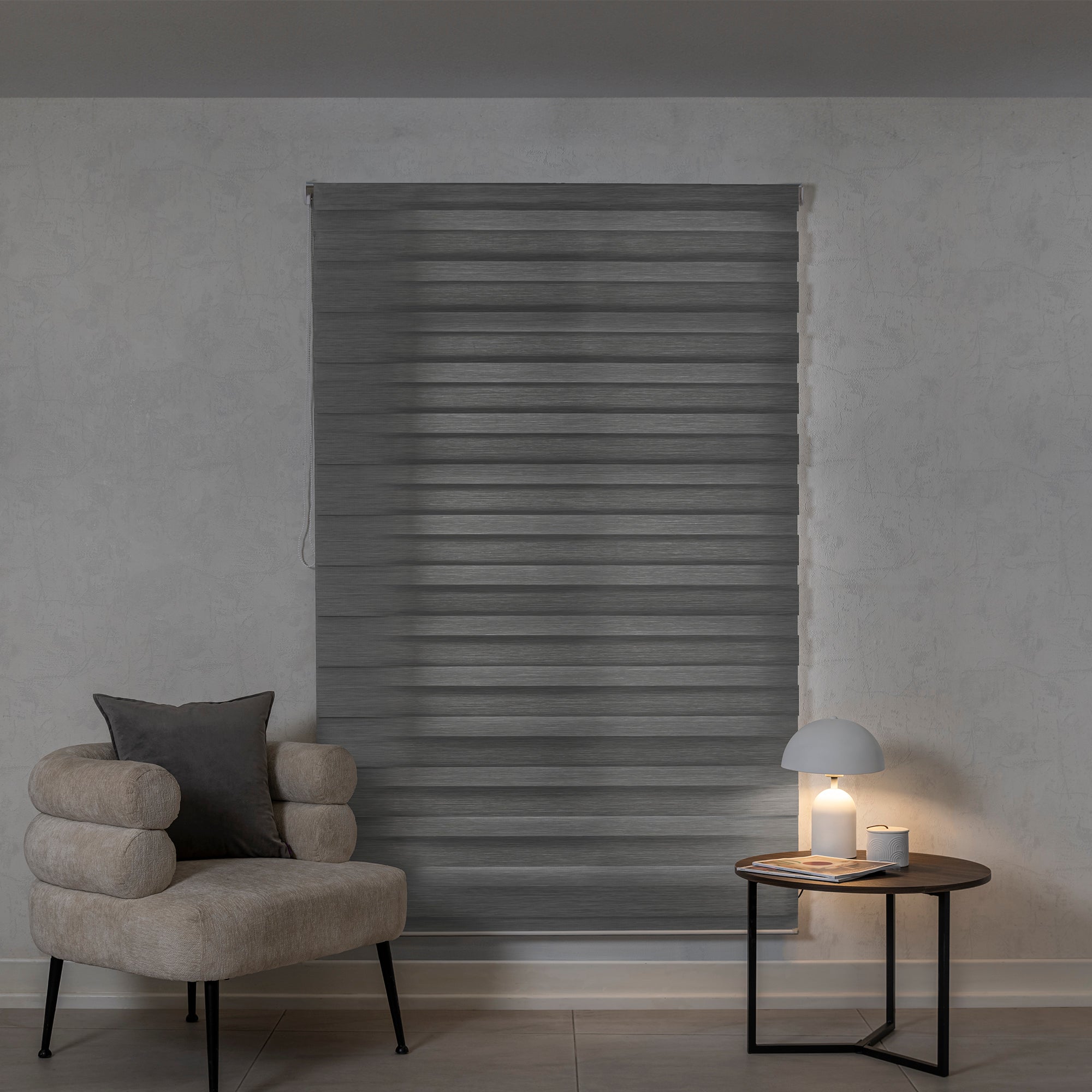 Cortinas Duo Gris 130 x 230