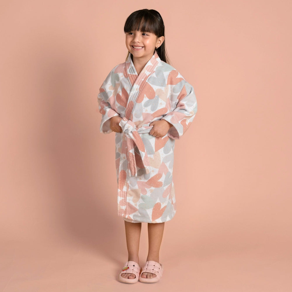 Bata De Baño Tulum Corazones INFANTIL