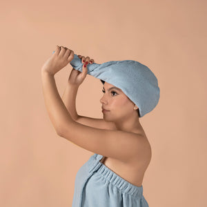 Toalla Para Cabeza Tulum Azul UNITALLA