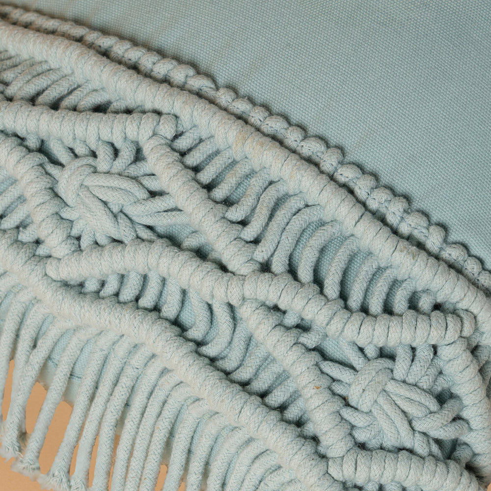 Funda De Cojín Macrame Aqua RECTANGULAR