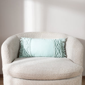 Funda De Cojín Macrame Aqua