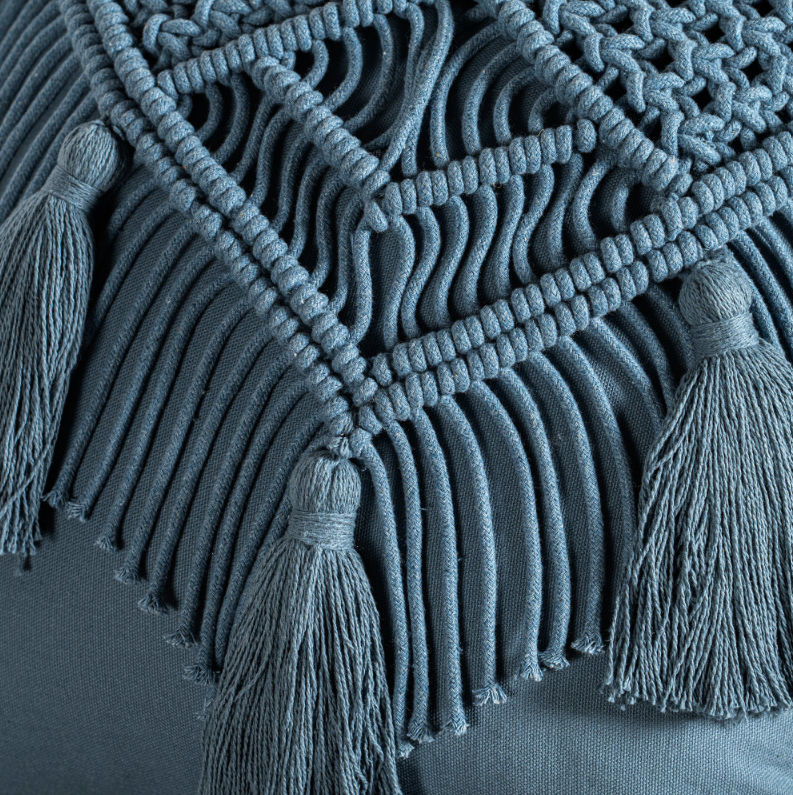 Funda De Cojín Macrame Indigo CUADRADO