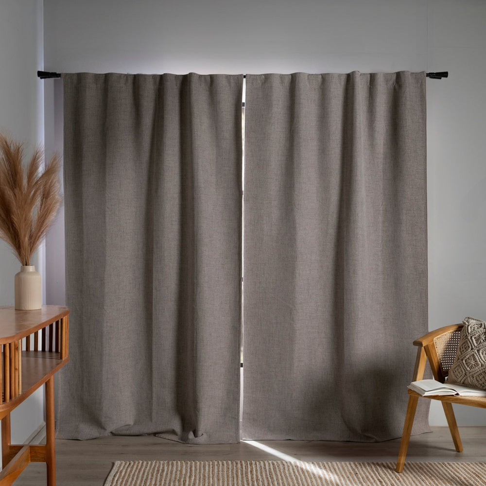 Cortinas Ravenna Blackout Latte LARGA
