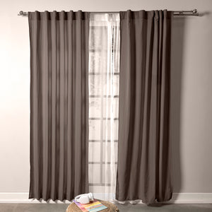 Cortinas Viasoft Washed Coffee LARGA