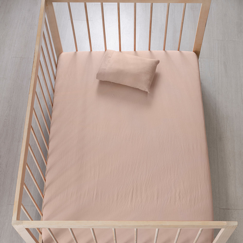 Sábana Viasoft Washed Sweet Pink CUNA