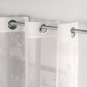 Cortinas Translúcidas Argolla Tergal Beige LARGA