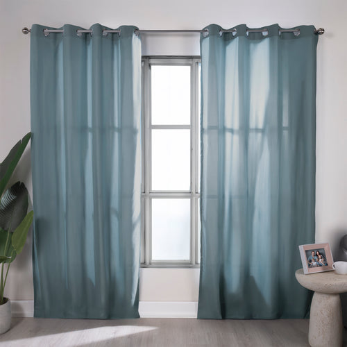 Cortinas Viasoft Celeste LARGA
