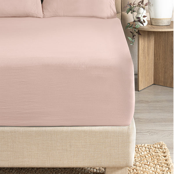 Sábanas Viasoft Washed Rosa IND